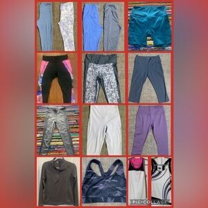 Bundle Athletic Workout Clothes 13 Pieces All Small See Description For Details